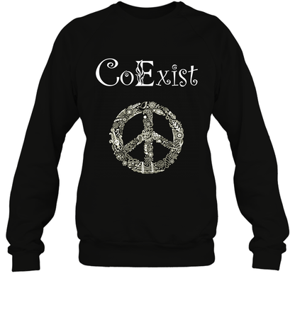Co Exist Shirt Sweatshirt Sweatshirt Black