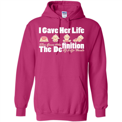 Mommy T-shirt I Gave Her Life. She Gave Me The Definition Of Life Back Heliconia