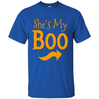 She's My Boo - Halloween Couples T-shirts For Him and Her Royal