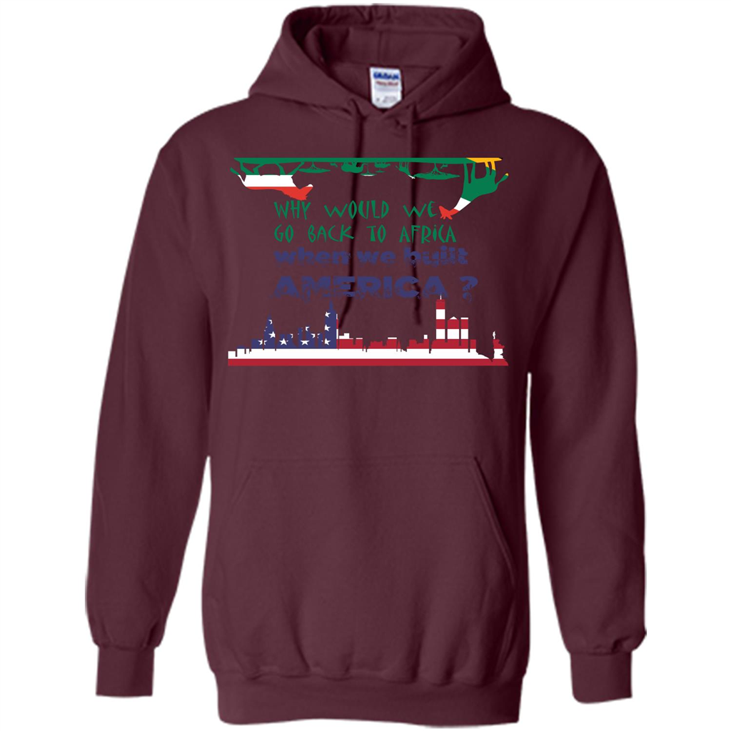 Africa - America T-shirt Build America Maroon