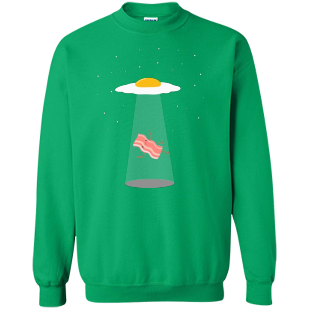 Cute Funny Bacon And Eggs UFO Irish Green