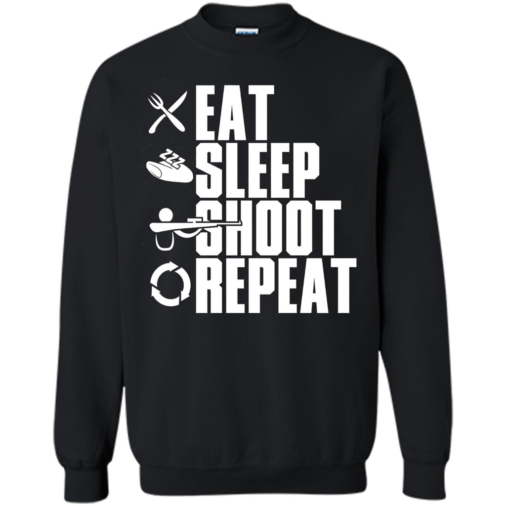 Eat Sleep Shoot Repeat T-shirt Black