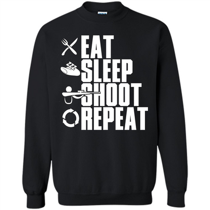 Eat Sleep Shoot Repeat T-shirt Black