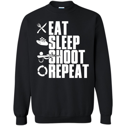 Eat Sleep Shoot Repeat T-shirt Black
