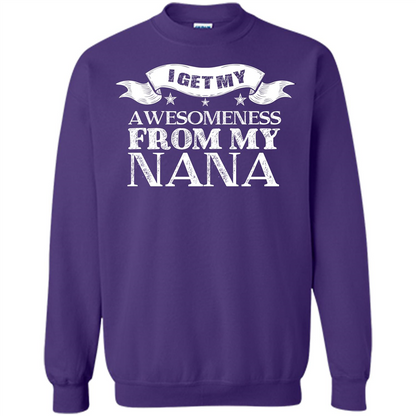 Family T-shirt I get My Awesomeness From My Nana Orange