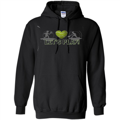 Funny Tennis T-shirt Let's Play Tennis T-shirt Black