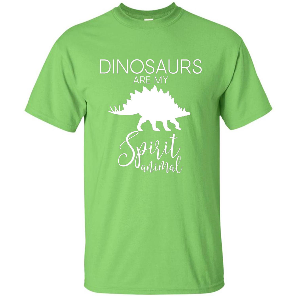 Dinosaur T-Shirt Dinosaurs Are My Spirit Animal Lime
