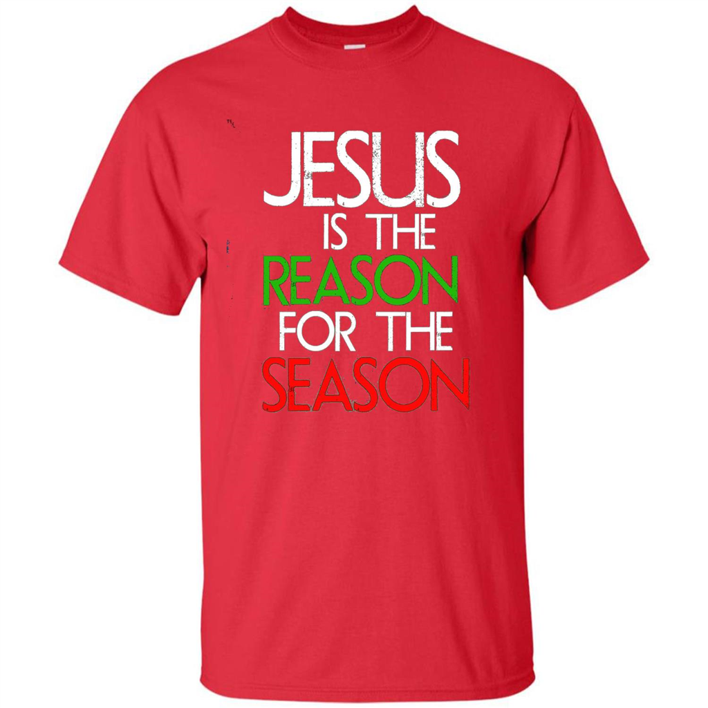 Jesus Is The Reason For The Season Christmas Christian T-Shirt Red