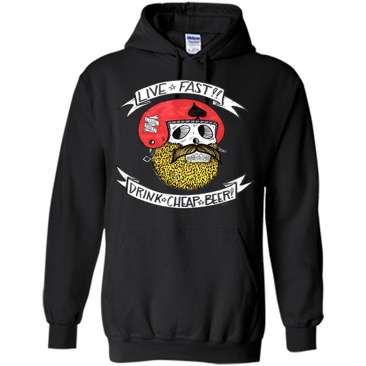 Live Fast Drink Cheap Beer T-Shirt Black