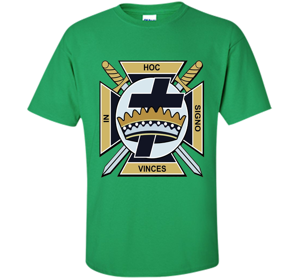 Mens Knights Templar T Shirt Masonic Tee shirt Irish Green