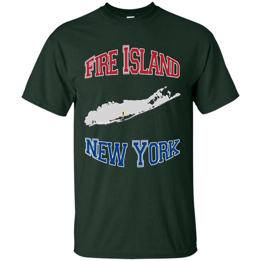 Fire Island New York T-shirt Forest Green