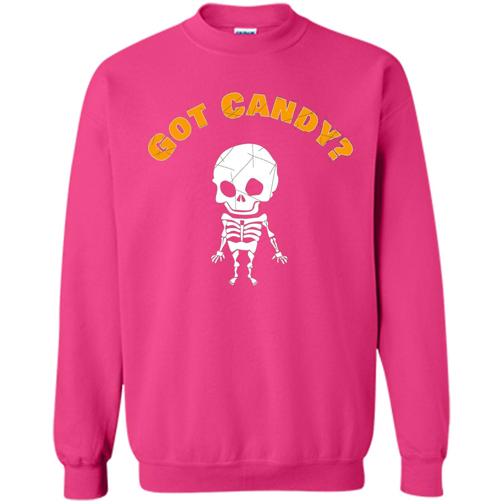 Cute Skeleton Asking For Candy Halloween T-shirt Heliconia
