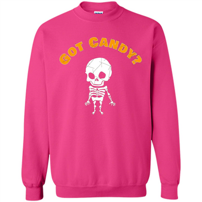 Cute Skeleton Asking For Candy Halloween T-shirt Heliconia
