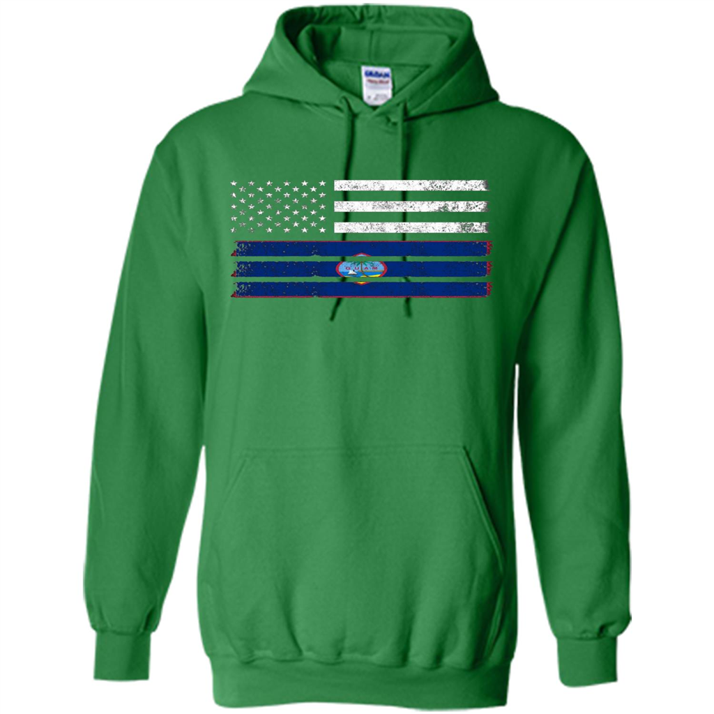 Guamanian American Flag - USA Guam T-shirt Irish Green