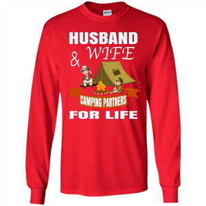 Camping Family T-shirt Husband And Wife Camping Partners For LIfe