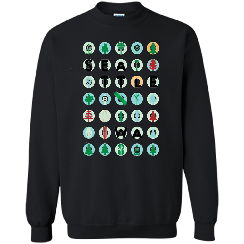 Seattle, Washington T-shirt Emerald City T-shirt Black
