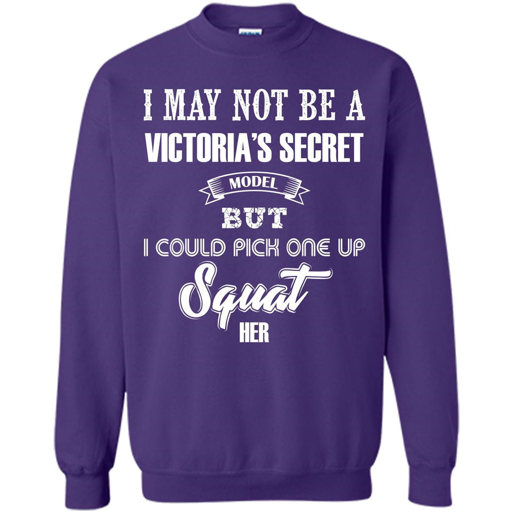 Gym Woman T-shirt I May Not Be A Victoria_Ñés Secret Model But I Could Pick One Up Squat Her Orange