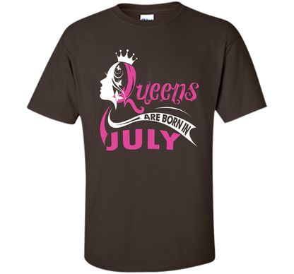 Queens Are Born In July T-shirts t-shirt Dark Chocolate