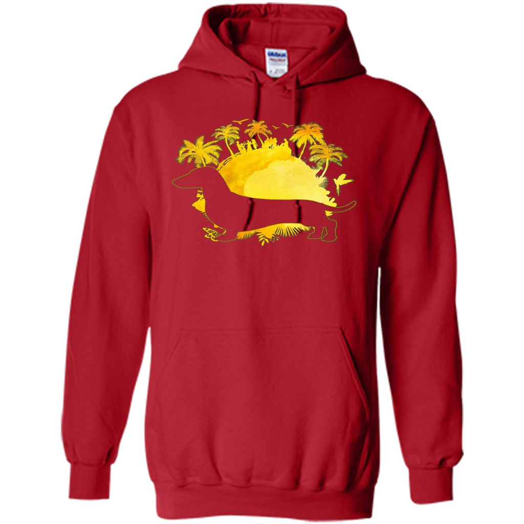 Dachshund T-shirt Dachshund In Summer Red