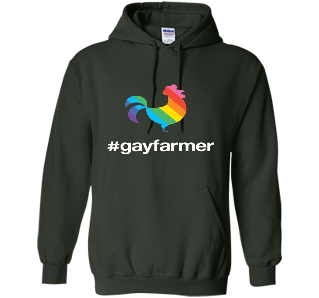 Hashtag Gay Farmer Pride Chicken T-Shirt t-shirt Forest Green