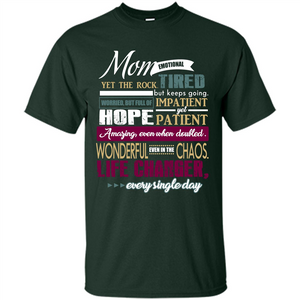 Mothers Day T-shirt Mom Emotional Yet The Rock Tired T-shirt