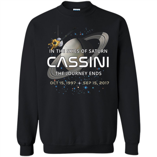 Cassini Spacecraft End Of Mission At Saturn T-Shirt Black