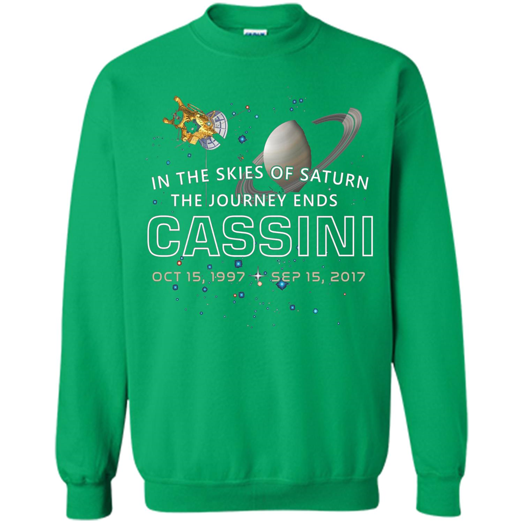 Cassini Spacecraft End Of Mission At Saturn T-shirt Irish Green