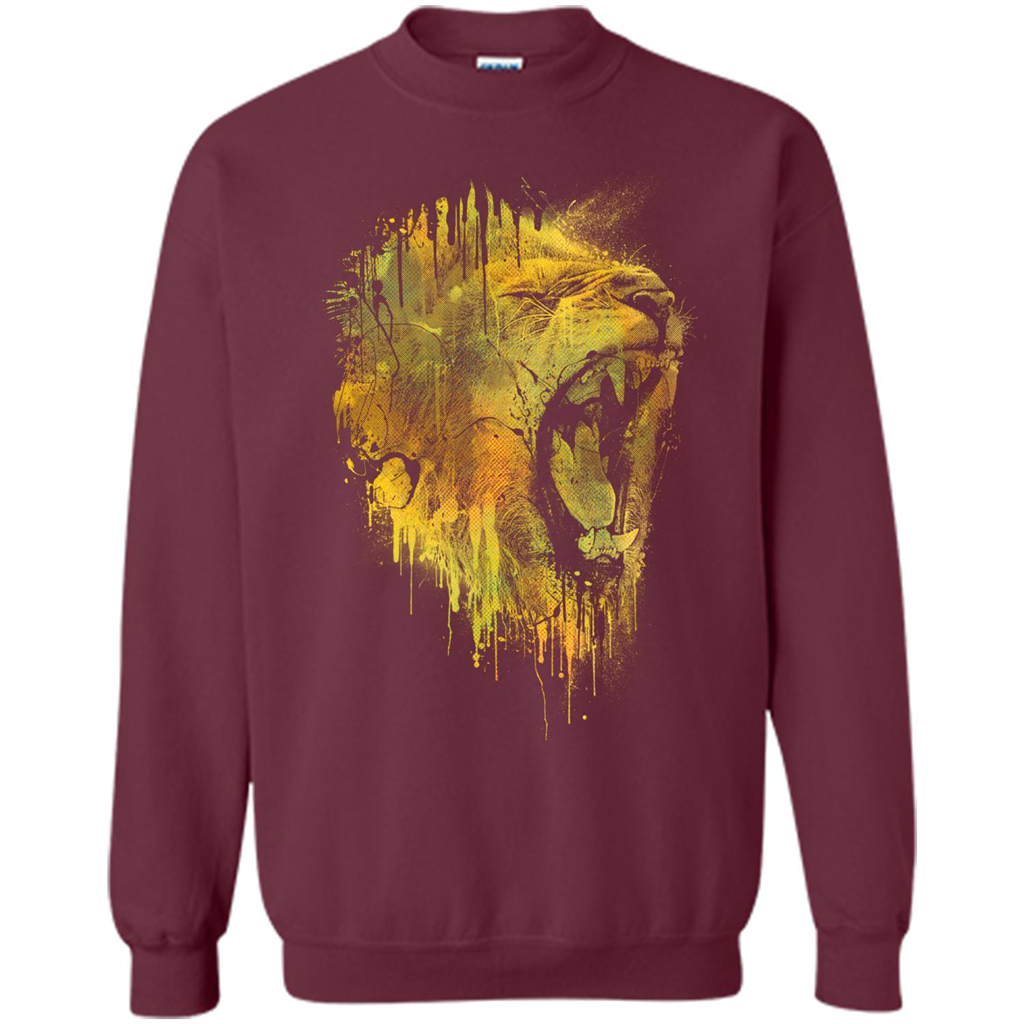 Lion Drip T-shirt Maroon