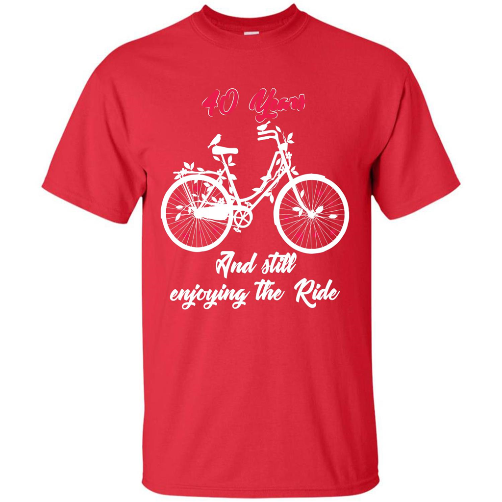 Anniversary T-shirt 40 Years And Still Enjoying The Ride Red