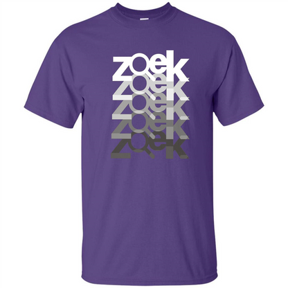Zoek Zoek Zoek White Black T-shirt Purple