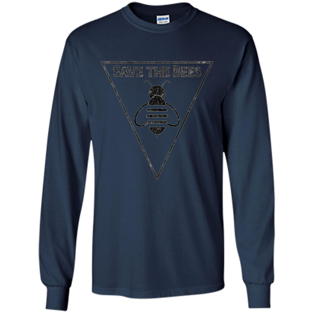 Save The Bees Beekeepers Conservationist T-shirt Navy