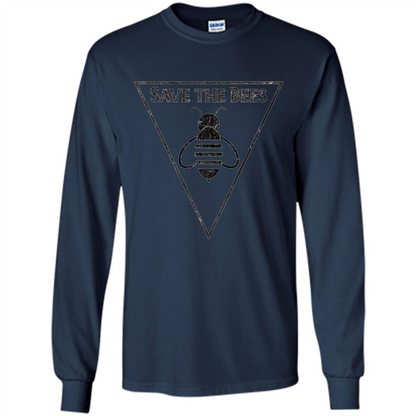 Save The Bees Beekeepers Conservationist T-shirt Navy