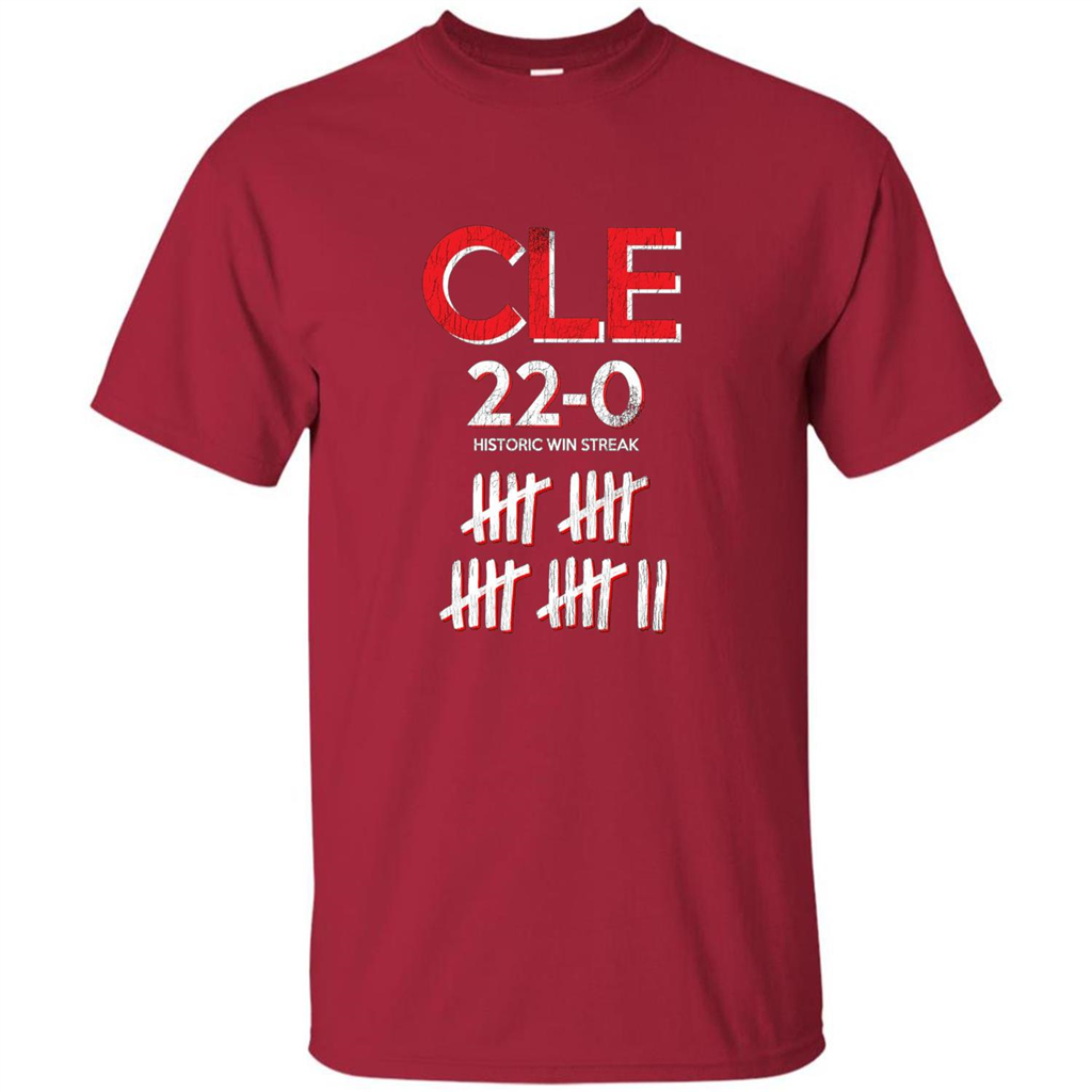 Baseball T-shirt Historic Win Streak 22-0 T-Shirt Cardinal