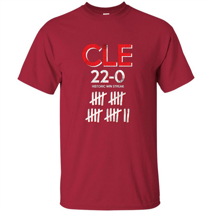Baseball T-shirt Historic Win Streak 22-0 T-Shirt Cardinal