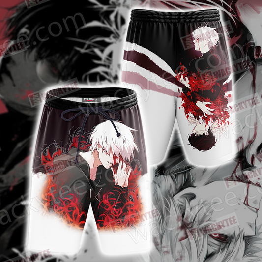 Tokyo Ghoul - Kaneki Ken New Version Beach Shorts