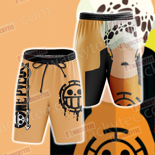 One Piece Trafalgar D. Water Law Minimalist Beach Shorts