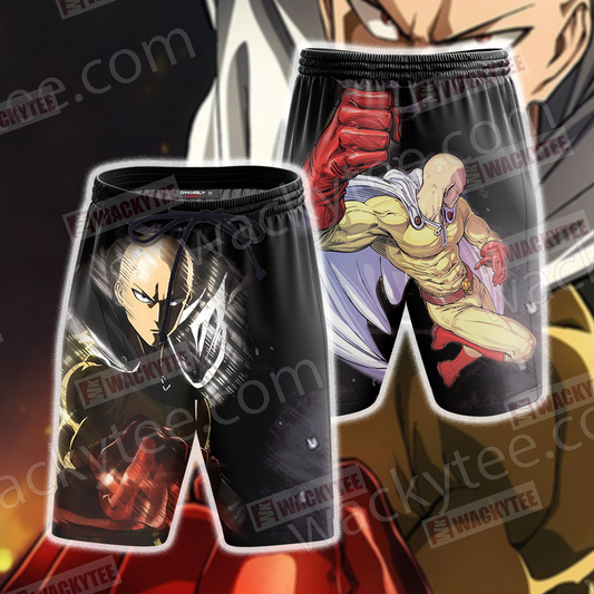 One Punch Man Saitama Beach Shorts