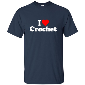 I Love Heart Crochet T-shirt