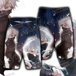 Naruto Kakashi Hatake Unisex 3D Beach Shorts