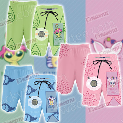 Digimon Tailmon The Crest Of Light Unisex 3D Beach Shorts