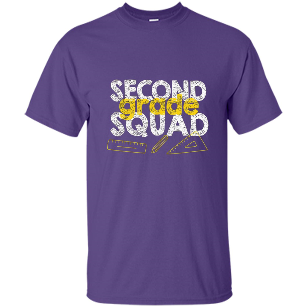 Second Grade Squad T-shirt Students Back To School T-shirt Purple