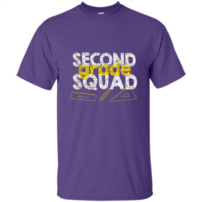 Second Grade Squad T-shirt Students Back To School T-shirt Purple
