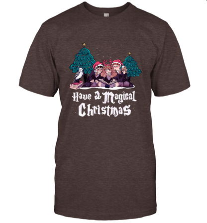 Have A Magical Christmas Harry Potter T-Shirt T-Shirt Dark Chocolate