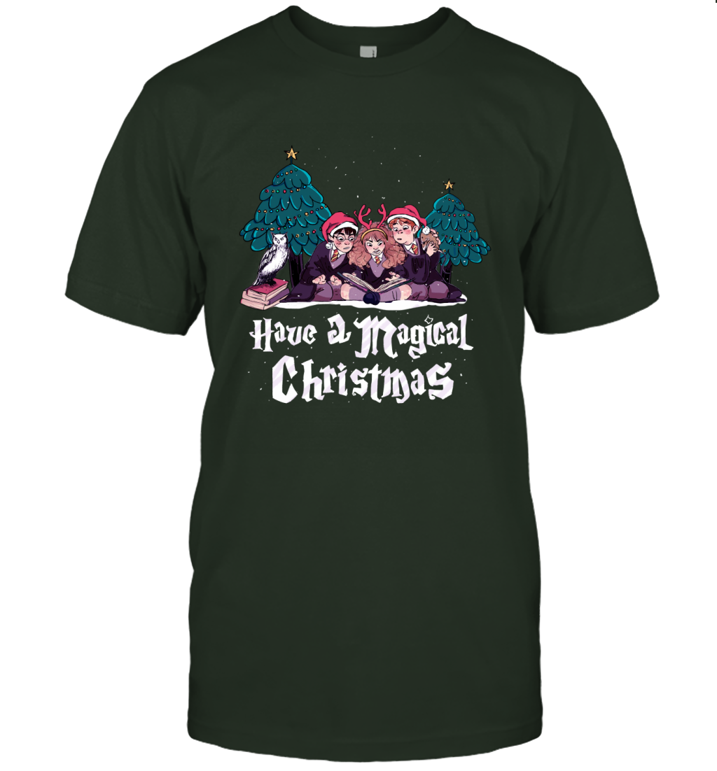 Have A Magical Christmas Harry Potter T-Shirt T-Shirt Forest Green