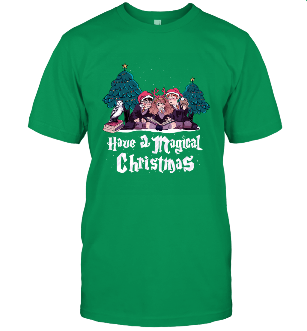 Have A Magical Christmas Harry Potter T-Shirt T-Shirt Irish Green