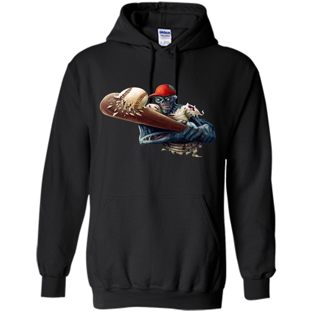 Zombie Baseball Halloween T-shirt Orange