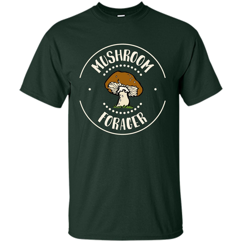 I Love Mushrooms T-shirt Mushroom Forager Forest Green