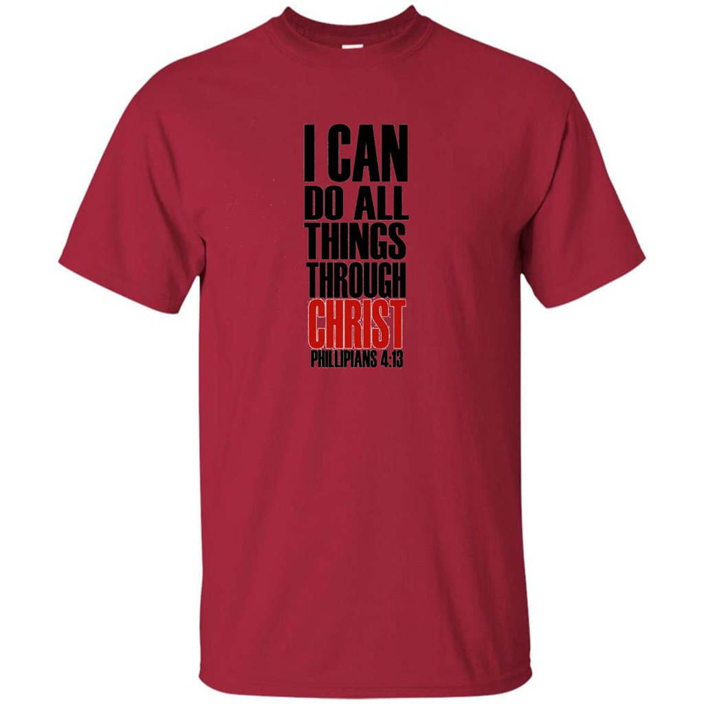 Christian T-Shirt I Can Do All Things Through Christ Cardinal