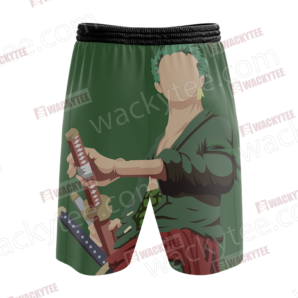 One Piece Roronoa Zoro Minimalist Beach Shorts