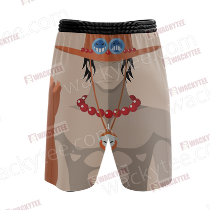 One Piece Portgas D. Ace Minimalist Beach Shorts